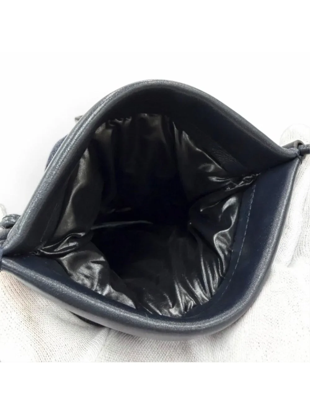 Moncler Puffy Phone Case Leather Logo Shoulder Bag Indigo